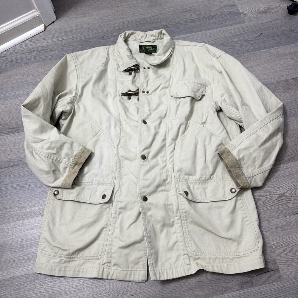Bobby Jones Canvas Field Jacket Men XL Utility Coat Lobster Clasp Heavy